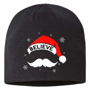 Believe In Santa Claus Christmas Xmas Santa Hat Sustainable Beanie