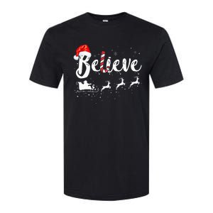 Believe In Santa Claus Believe Christmas Pajama Christmas Softstyle CVC T-Shirt