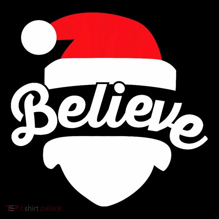 Believe In Santa Claus Faith Cute Merry Christmas Xmas T-Shirt