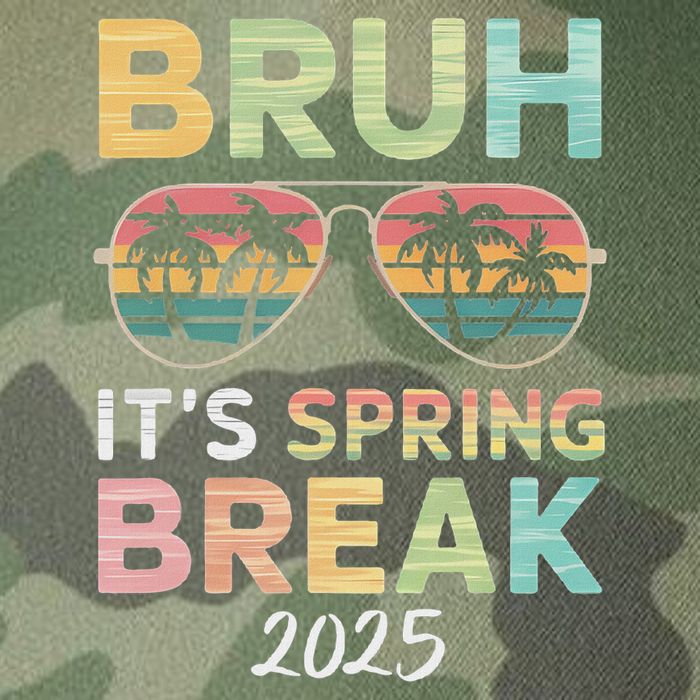Bruh It's Spring Break 2025 Funny N College Spring Break Legacy Tie Dye Trucker Hat