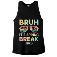 Bruh It's Spring Break 2025 Funny N College Spring Break Ladies PosiCharge Tri-Blend Wicking Tank