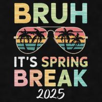 Bruh It's Spring Break 2025 Funny N College Spring Break Ladies PosiCharge Tri-Blend Wicking Tank