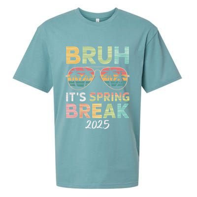 Bruh It's Spring Break 2025 Funny N College Spring Break Sueded Cloud Jersey T-Shirt