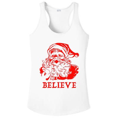 Believe In Santa Claus A Gift For Christmas Ladies PosiCharge Competitor Racerback Tank