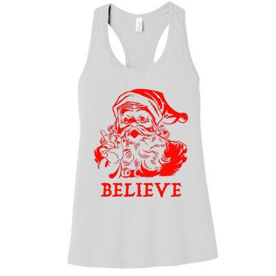 Believe In Santa Claus A Gift For Christmas Women's Racerback Tank