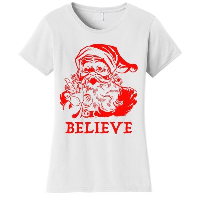 Believe In Santa Claus A Gift For Christmas Women's T-Shirt