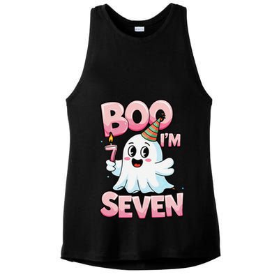 Boo IM Seven Ghost Theme For October Ladies PosiCharge Tri-Blend Wicking Tank