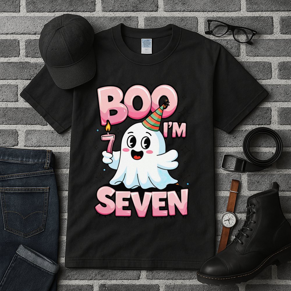 Boo IM Seven Ghost Theme For October Tall T-Shirt
