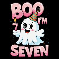 Boo IM Seven Ghost Theme For October Drawstring Bag