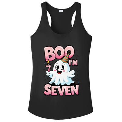 Boo IM Seven Ghost Theme For October Ladies PosiCharge Competitor Racerback Tank