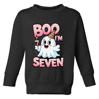 Boo IM Seven Ghost Theme For October Toddler Sweatshirt