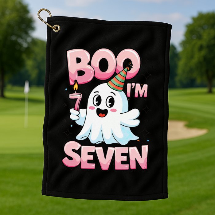 Boo IM Seven Ghost Theme For October Golf Towel