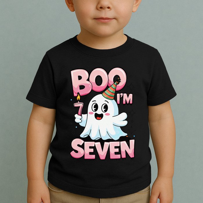 Boo IM Seven Ghost Theme For October Toddler T-Shirt
