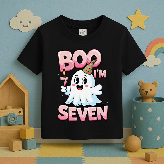 Boo IM Seven Ghost Theme For October Toddler T-Shirt