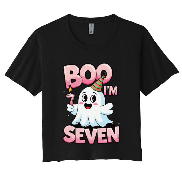 Boo IM Seven Ghost Theme For October Crop Top