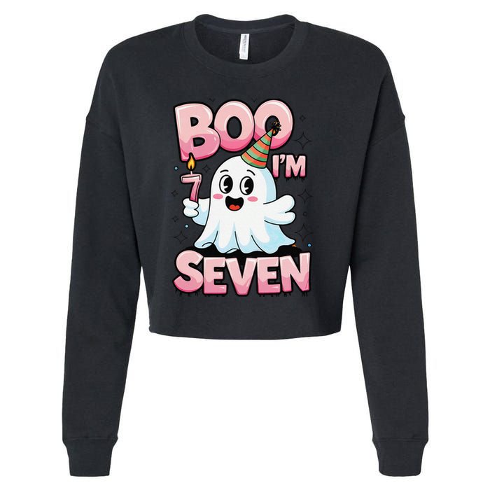 Boo IM Seven Ghost Theme For October Cropped Pullover Crew