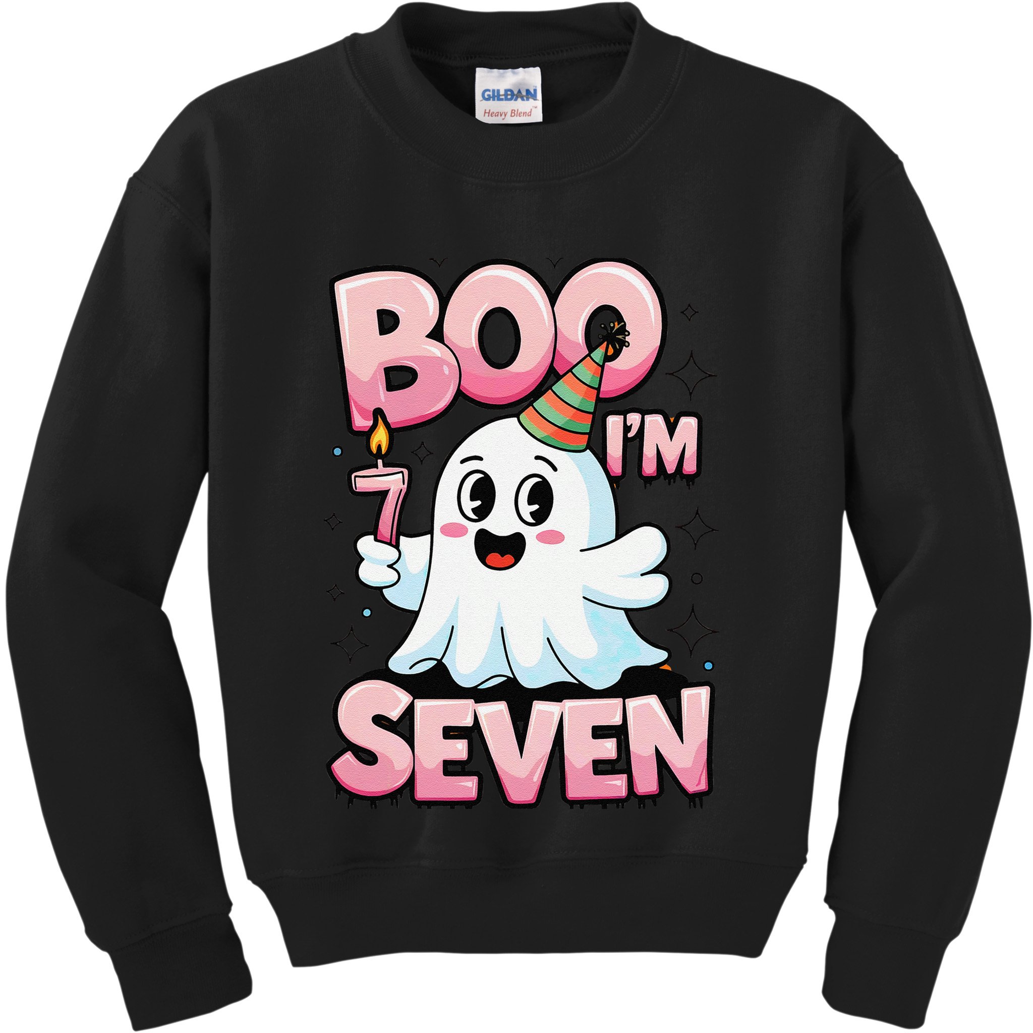 Boo IM Seven Ghost Theme For October Kids Sweatshirt