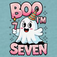 Boo IM Seven Ghost Theme For October Sueded Cloud Jersey T-Shirt