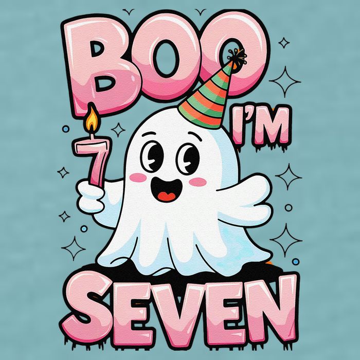 Boo IM Seven Ghost Theme For October Sueded Cloud Jersey T-Shirt