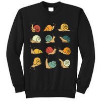 Beautifully Illustrated Snails Vintage Snail Lover Sweatshirt