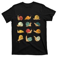 Beautifully Illustrated Snails Vintage Snail Lover T-Shirt