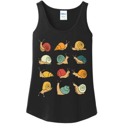 Beautifully Illustrated Snails Vintage Snail Lover Ladies Essential Tank