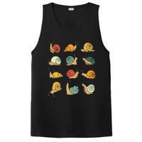 Beautifully Illustrated Snails Vintage Snail Lover PosiCharge Competitor Tank