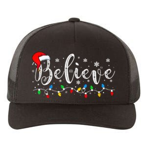 Believe In Santa Claus Believe Christmas Pajama Christmas  Yupoong Adult 5-Panel Trucker Hat