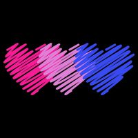 Bisexual Flag Hearts Love LGBT Bi Pride T-Shirt