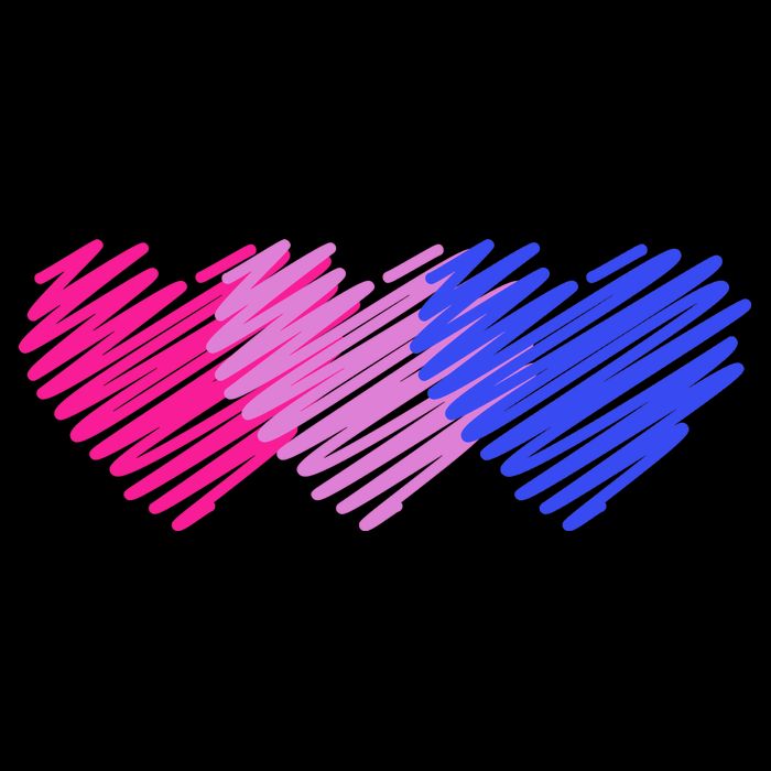 Bisexual Flag Hearts Love LGBT Bi Pride T-Shirt