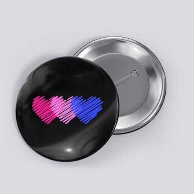 Bisexual Flag Hearts Love LGBT Bi Pride Button