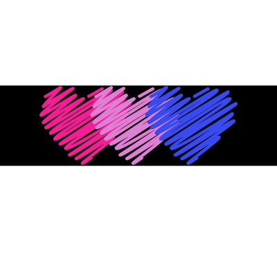 Bisexual Flag Hearts Love LGBT Bi Pride Bumper Sticker