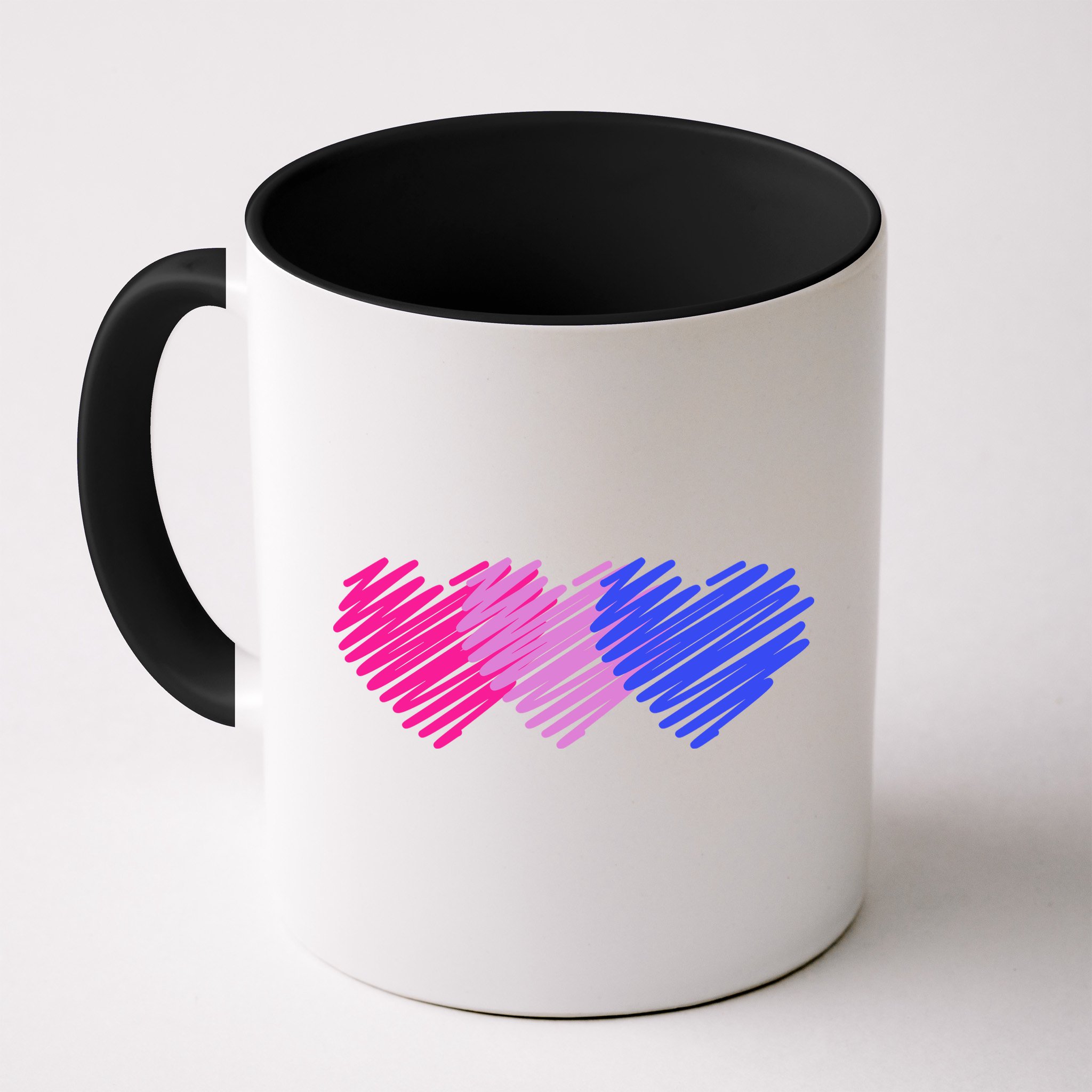 Bisexual Flag Hearts Love LGBT Bi Pride Mug
