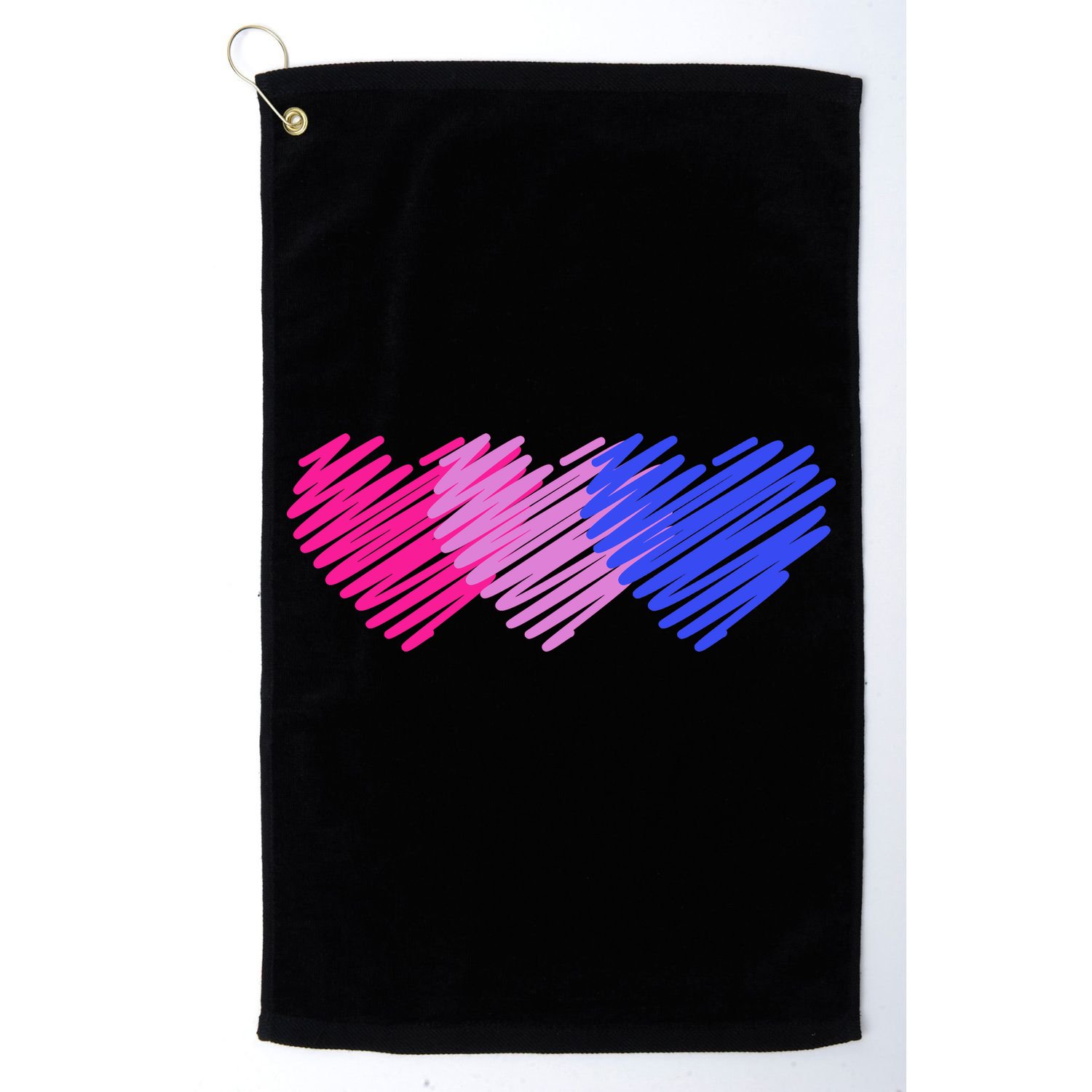 Bisexual Flag Hearts Love LGBT Bi Pride Golf Towel