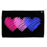 Bisexual Flag Hearts Love LGBT Bi Pride Grommeted Golf Towel