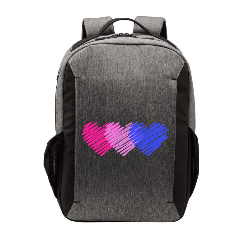 Bisexual Flag Hearts Love LGBT Bi Pride Vector Backpack