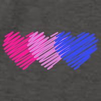 Bisexual Flag Hearts Love LGBT Bi Pride Vector Backpack