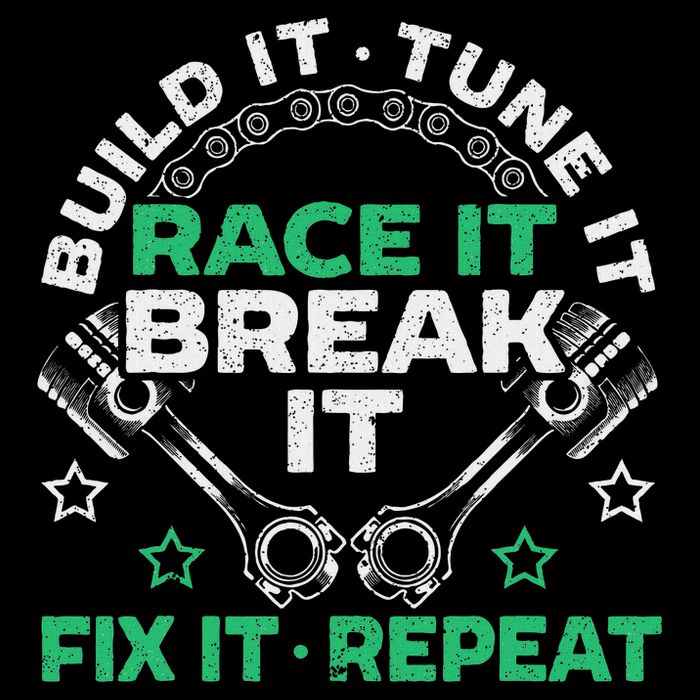 Build It Tune It Race It Break It Fix It Repeat Motorsport Mousepad