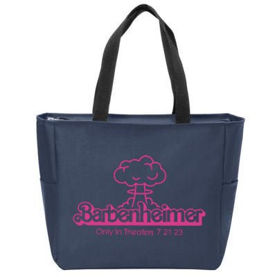 Barbenheimer In Theaters 7 21 23 Barb!e Oppenheimer Barb!e Movie Zip Tote Bag