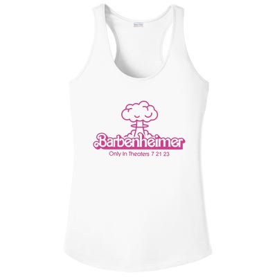 Barbenheimer In Theaters 7 21 23 Barb!e Oppenheimer Barb!e Movie Ladies PosiCharge Competitor Racerback Tank