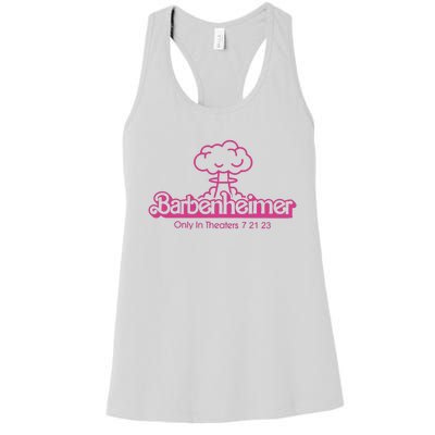 Barbenheimer In Theaters 7 21 23 Barb!e Oppenheimer Barb!e Movie Women's Racerback Tank