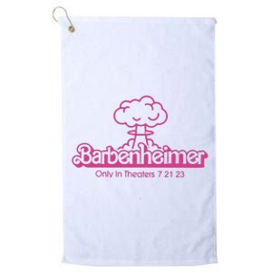 Barbenheimer In Theaters 7 21 23 Barb!e Oppenheimer Barb!e Movie Platinum Collection Golf Towel