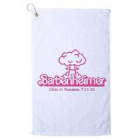 Barbenheimer In Theaters 7 21 23 Barb!e Oppenheimer Barb!e Movie Platinum Collection Golf Towel