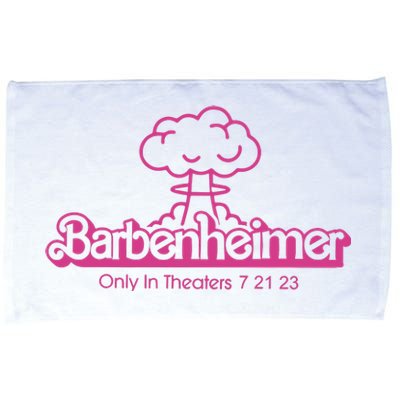 Barbenheimer In Theaters 7 21 23 Barb!e Oppenheimer Barb!e Movie Microfiber Hand Towel