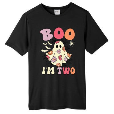 Boo IM Two Years Old 2nd Birthday Groovy Ghost Halloween Tall Fusion ChromaSoft Performance T-Shirt