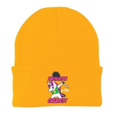 Badminton Is The Greatest Badminton Player Shuttlecock Sport Funny Gift Knit Cap Winter Beanie