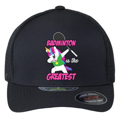 Badminton Is The Greatest Badminton Player Shuttlecock Sport Funny Gift Flexfit Unipanel Trucker Cap