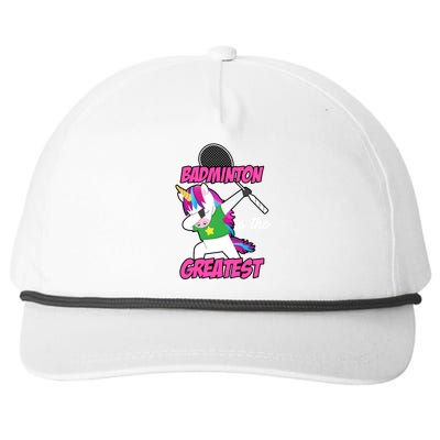 Badminton Is The Greatest Badminton Player Shuttlecock Sport Funny Gift Snapback Five-Panel Rope Hat