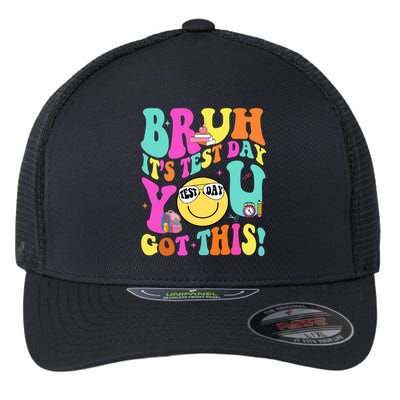 Bruh It’s Test Day You Got This Teacher Testing Day Flexfit Unipanel Trucker Cap
