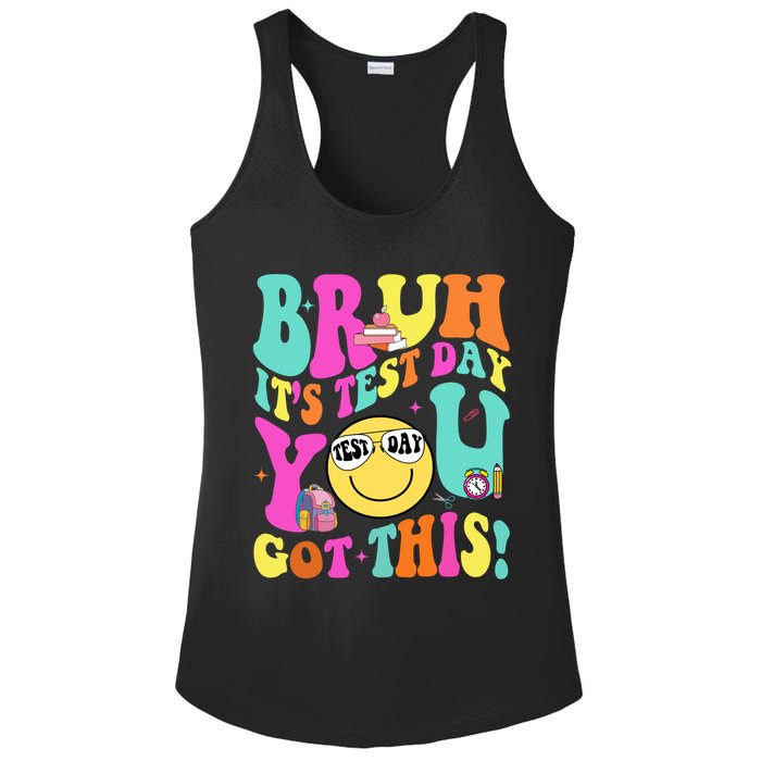 Bruh It’s Test Day You Got This Teacher Testing Day Ladies PosiCharge Competitor Racerback Tank